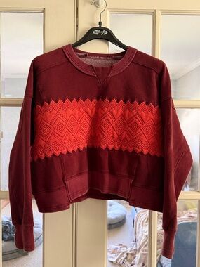 FP Movement Intercept pullover by Free People Geometric Crewneck Sweatshirt
